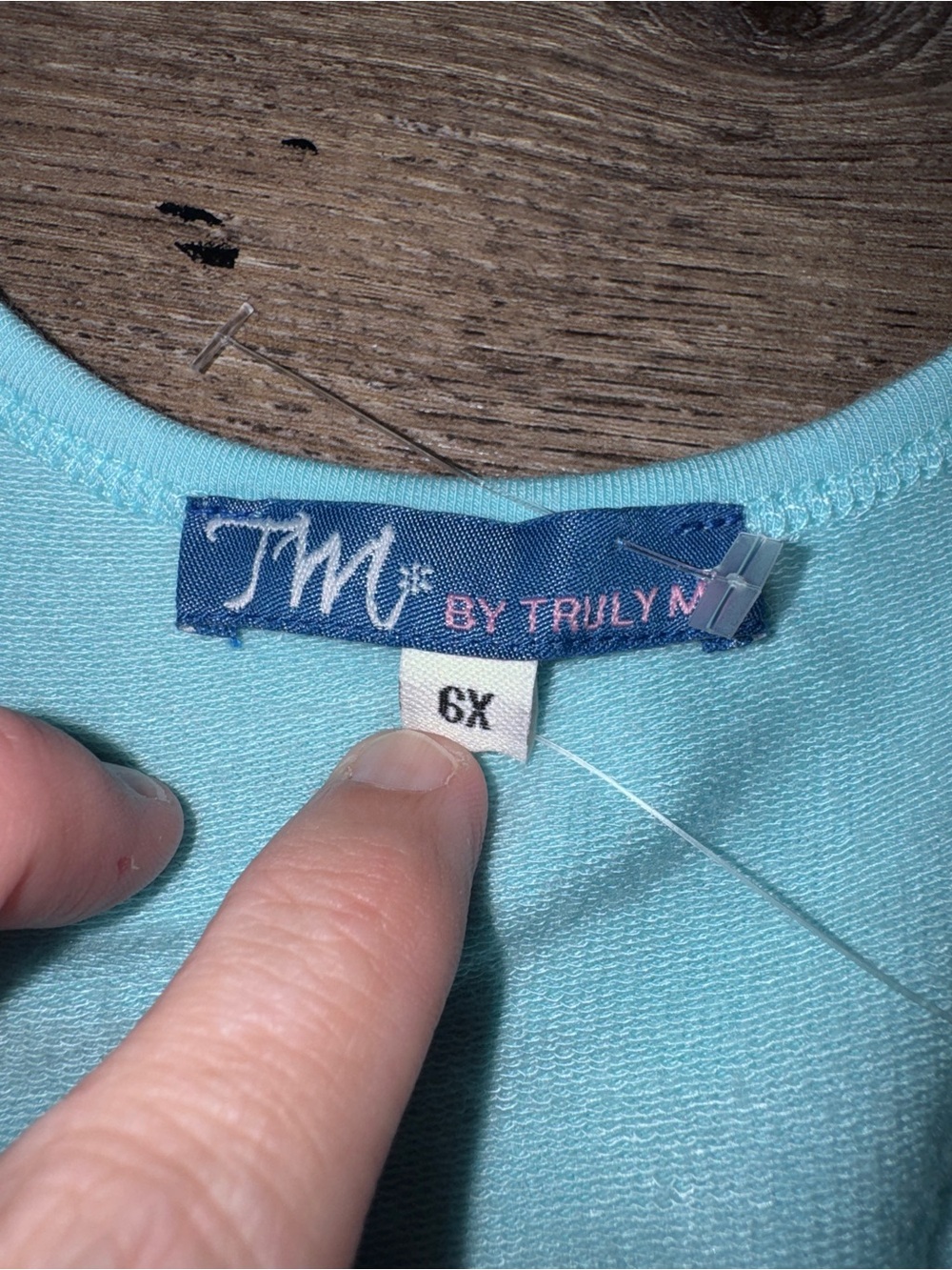 Truly Me Girls Rainbow Dress Size 6X Blue Sleeveless Skater Dress Sequin Patch - Picture 3 of 7